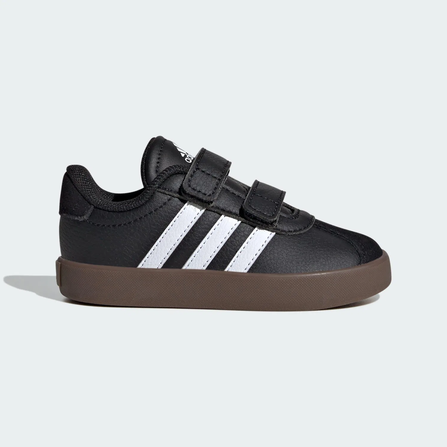 Детские кроссовки с липучками VL Court 3.0 Kids Adidas, Schwarz Weiss