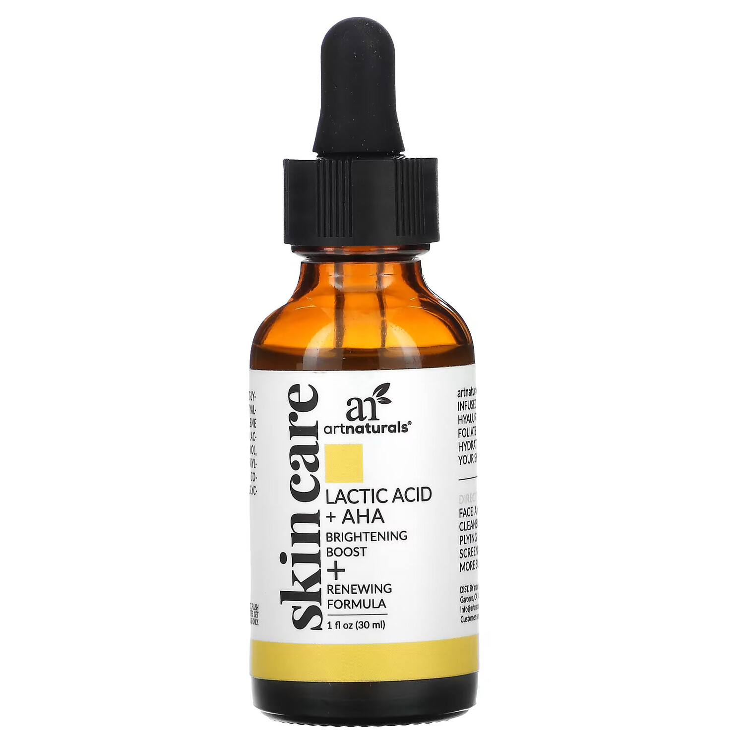 

artnaturals, Молочная кислота + AHA, 1 жидкая унция (30 мл)