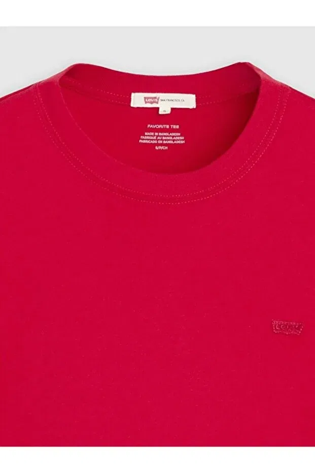 Женская хлопковая футболка Favorite Cotton T-Shirt Levi'S, Red — фото 4