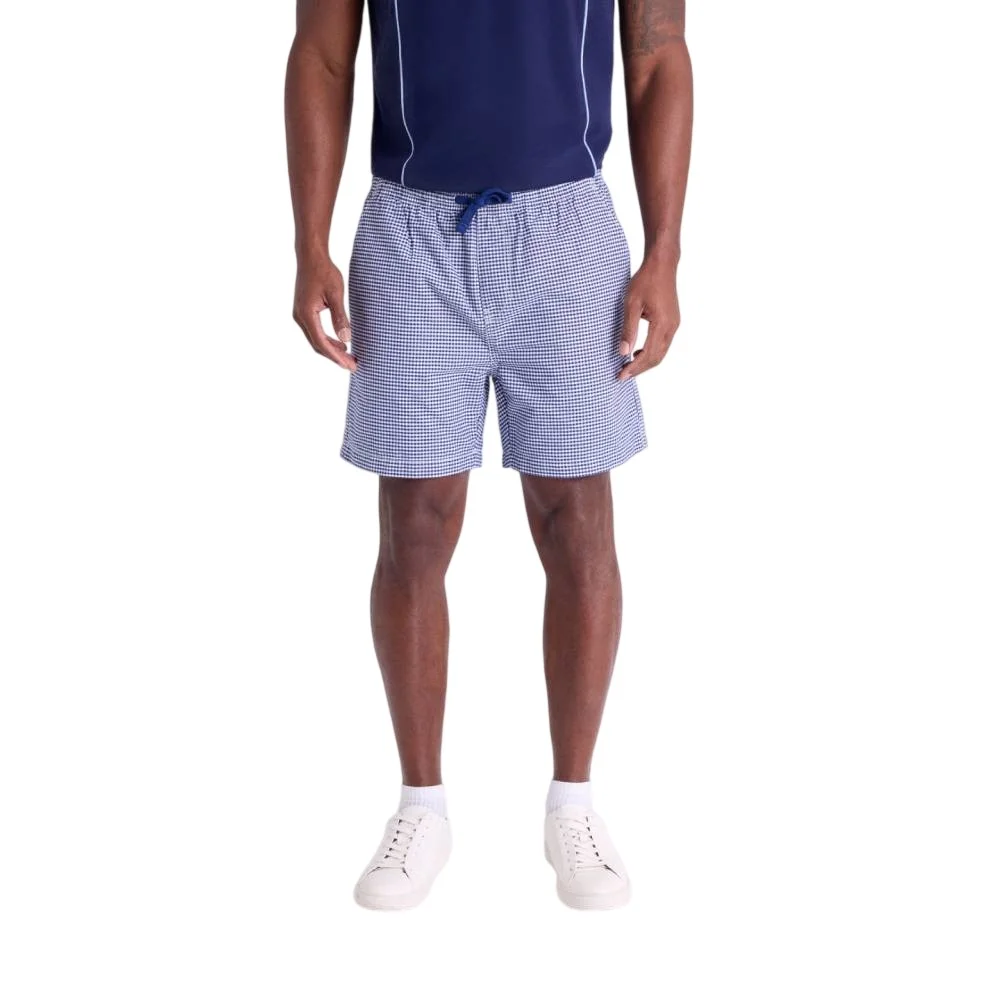 Мужские шорты U.S. Polo Assn. Gingham Oxford Drawstring Jogger, классический темно-синий