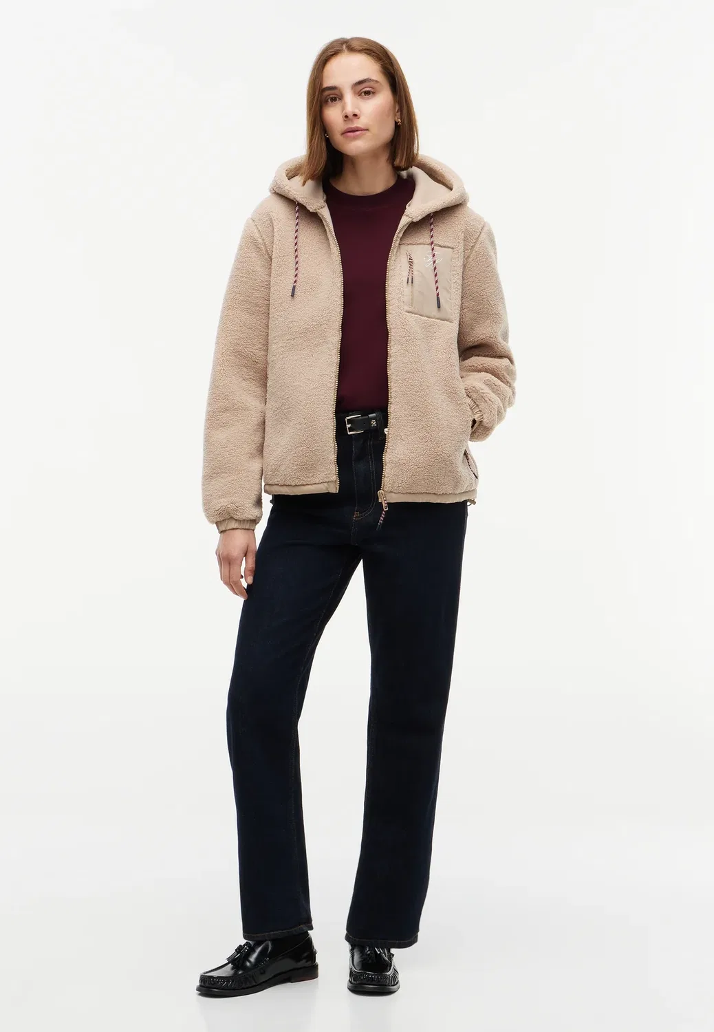 Куртка с капюшоном - флисовая куртка Tommy Hilfiger, Beige — фото 2