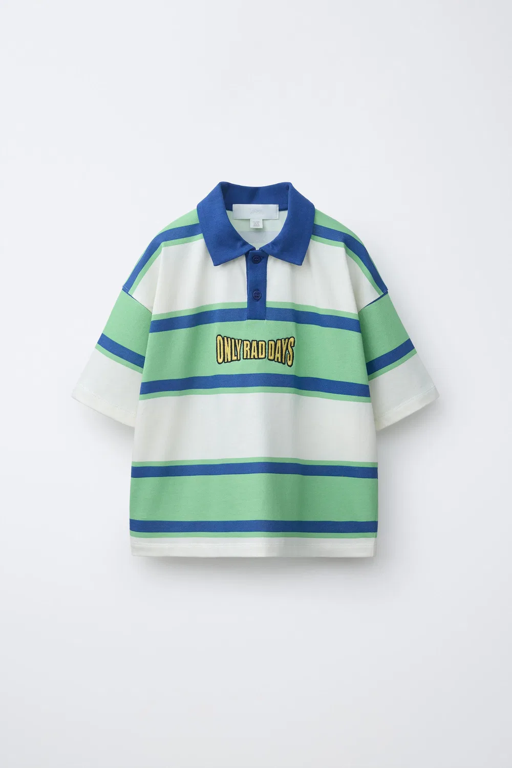 Полосатая рубашка-поло для скейтбординга ZARA, Striped
