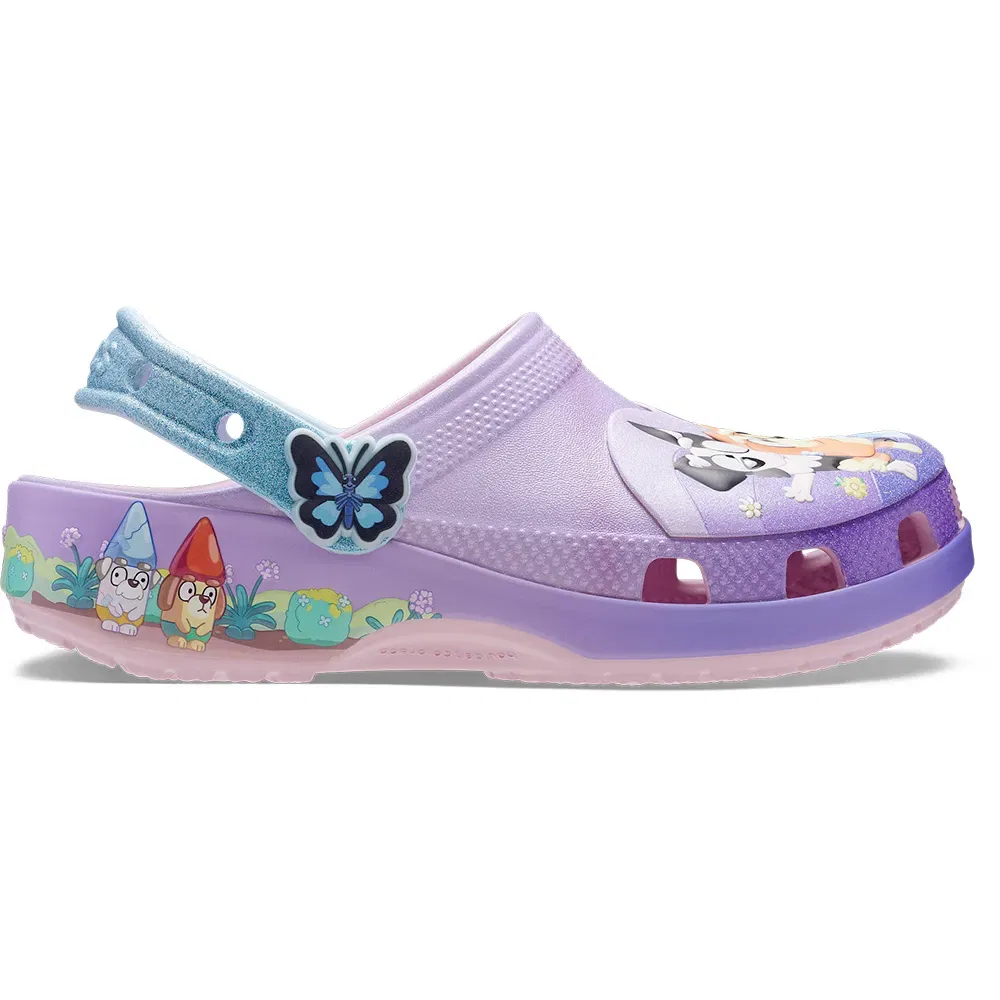 Сабо Classic Bluey Multi Pink Crocs, фиолетовый