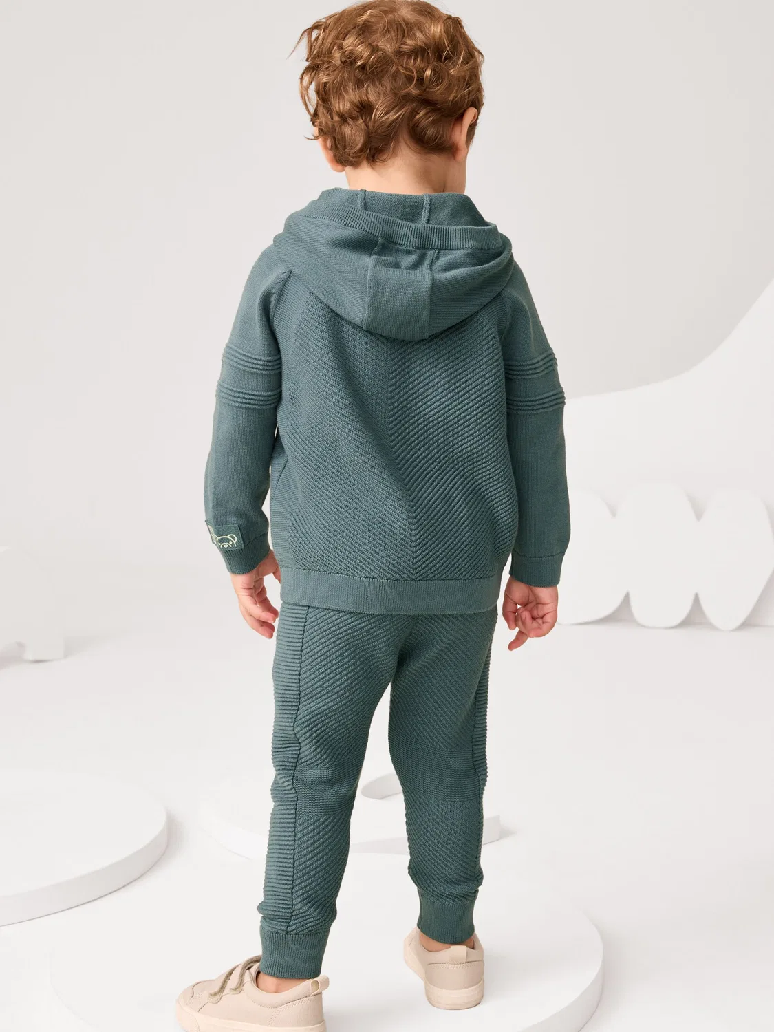 Спортивный костюм Next Blue Knitted Hoodie and Jogger Set, синий — фото 3