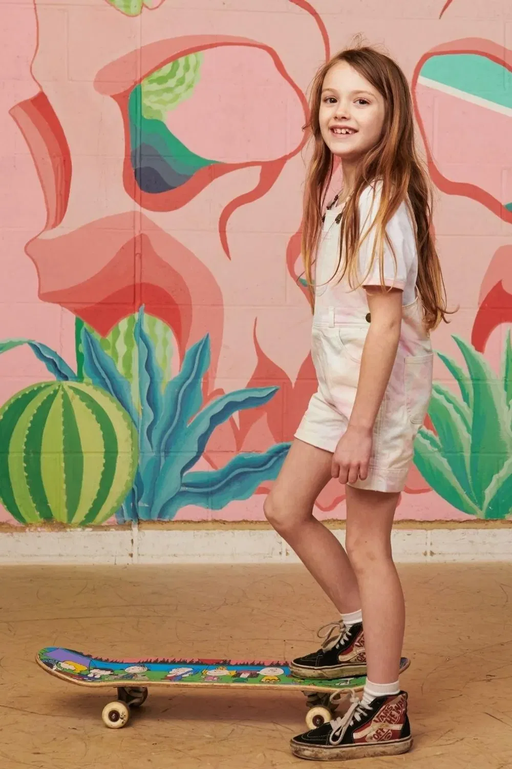 Детские шорты-комбинезон с принтом Rainbow Tie Dye, Dotty Dungarees, Multi — фото 3