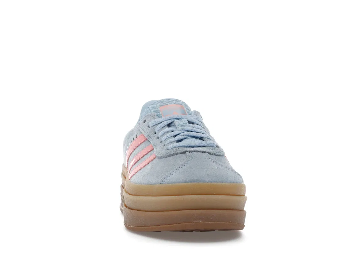 Детские кроссовки Lifestyle Adidas Gazelle Bold, Clear Sky Semi Pink Spark Silver Metallic — фото 2