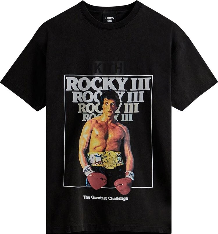 

Футболка Kith For Rocky III Vintage Tee 'Black', черный