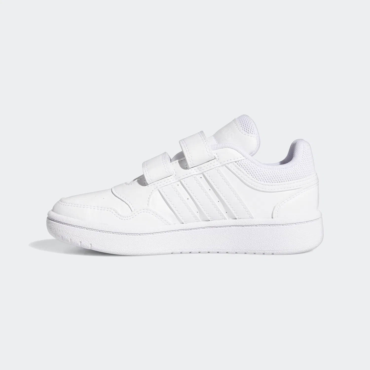 Детские кожаные кроссовки Hoops Adidas Sportswear, White — фото 3