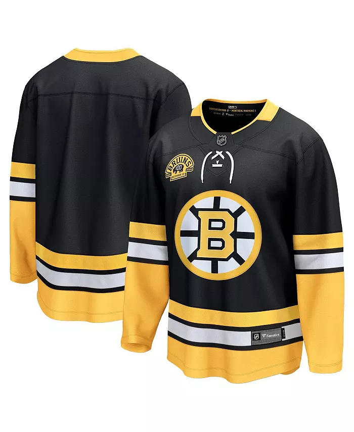 

Мужская черная футболка Boston Bruins 100th Anniversary Premier Breakaway Fanatics