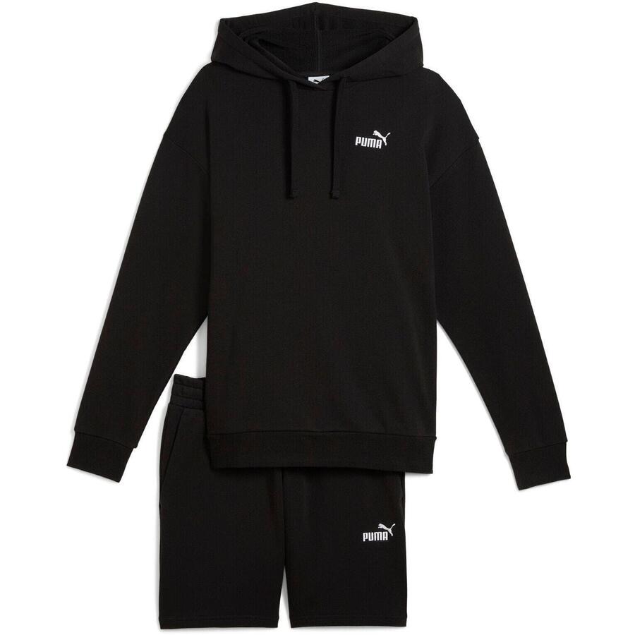 

Свободный спортивный костюм Equipment Puma Short Hooded Relaxed Sweat Suit 7 Tr Op, черный, женский