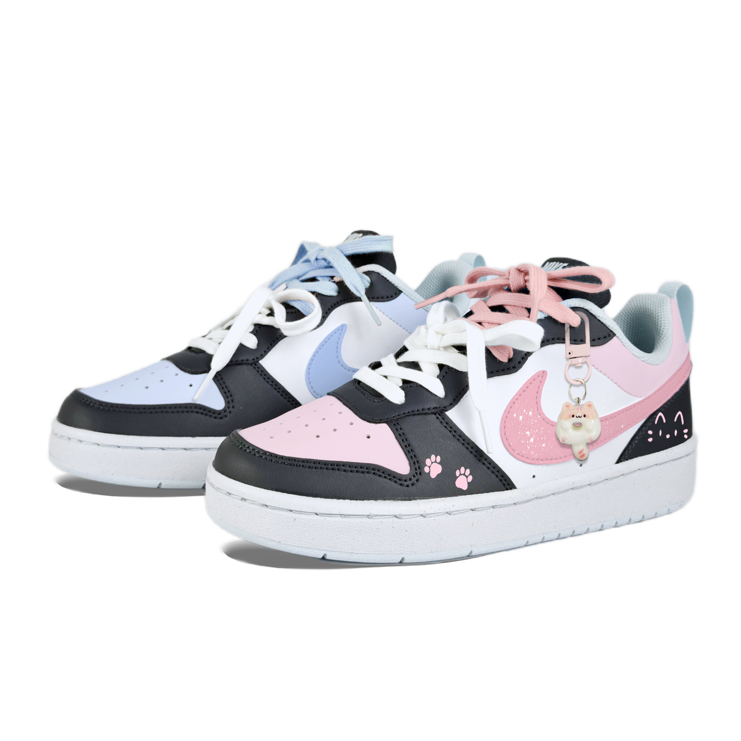 

Nike Court Borough Mismatched Kitten нескользящие устойчивые к истиранию низкие кроссовки для скейтбординга black детские