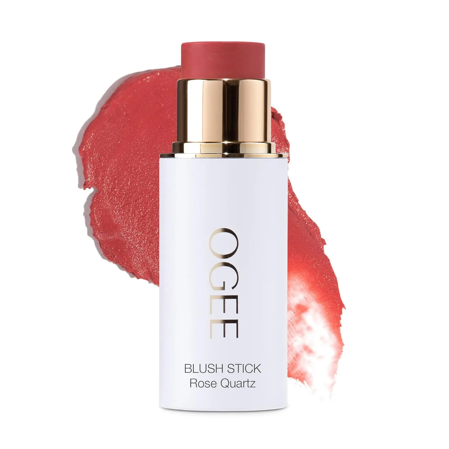 Стик для лица Ogee Sculpted Face Stick (РОЗОВЫЙ КВАРЦ - РОЗОВЫЕ РУМЯНА) Сертифицированные органические румяна-стик - многофункциональные кремовые румяна для щек, губ и лица., ROSE QUARTZ - ROSE BLUSH