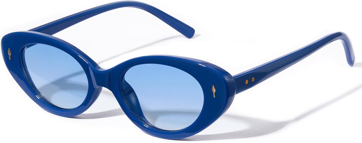 

Женские солнцезащитные очки Cyxus Trendy Cateye с защитой от УФ-излучения UV400 и антибликовым покрытием, идеально подходят для вождения, покупок и отдыха на природе, 03-blue Frame Blue Lens 1348