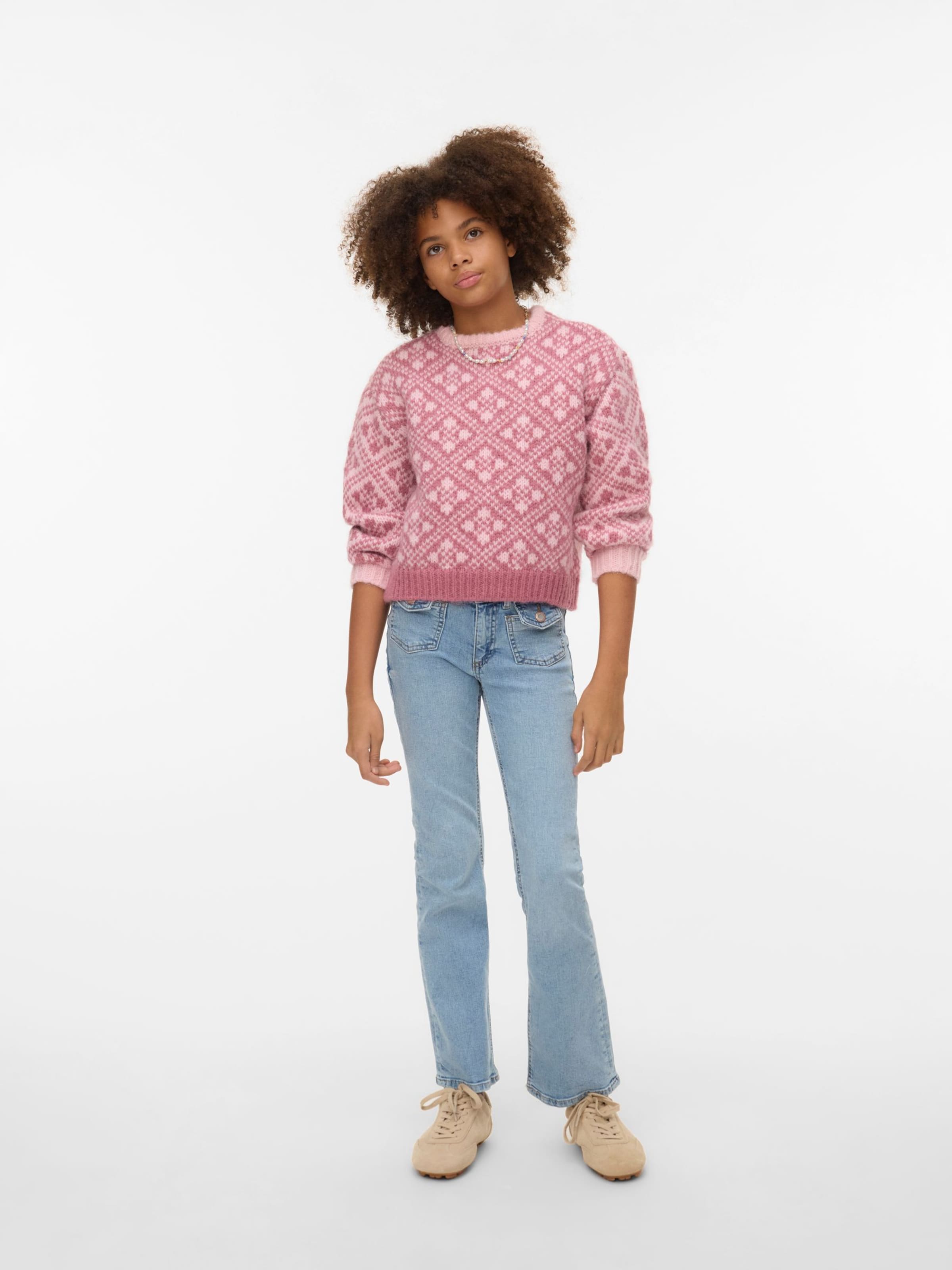Vero Moda Girl Свитер 'VMInga' в цвете маджента, розовый — фото 3