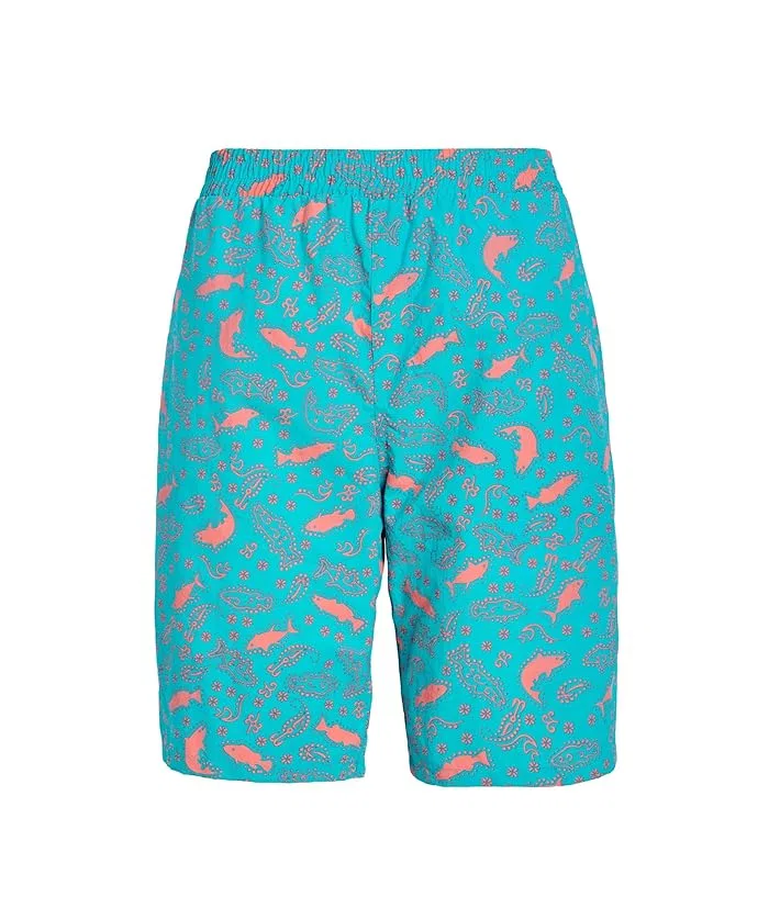 Шорты для мальчиков с защитой от солнца PFG Super Backcast II Columbia Kids, Ocean Teal/Paisled Vacation