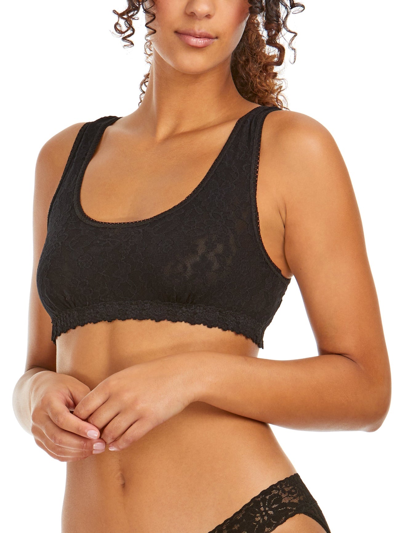 

Бюстгальтер-бюстгальтер DAILY LACE SCOOPNECK HANKY PANKY, черный