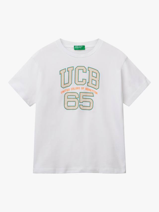 

Детская футболка с круглым вырезом Benetton, White