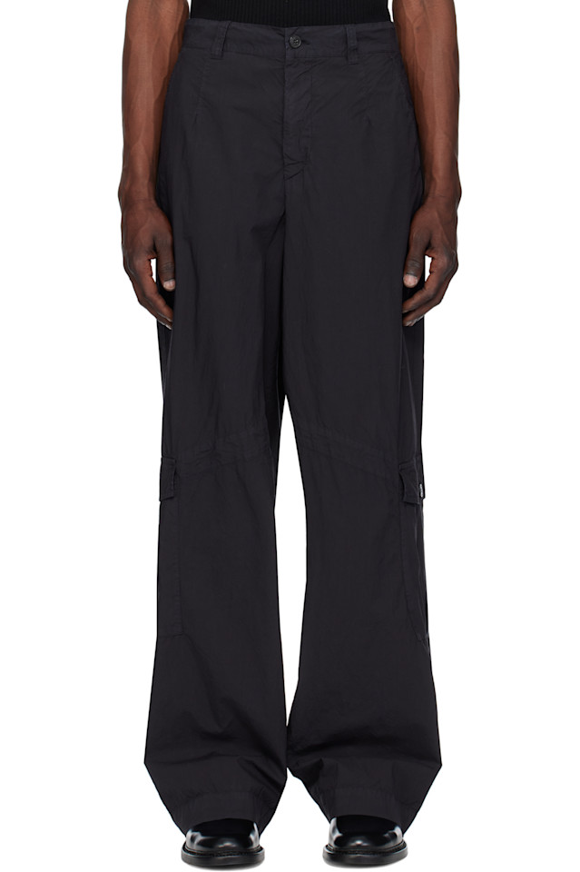

Свободные окрашенные карго-штаны Dries Van Noten, синий