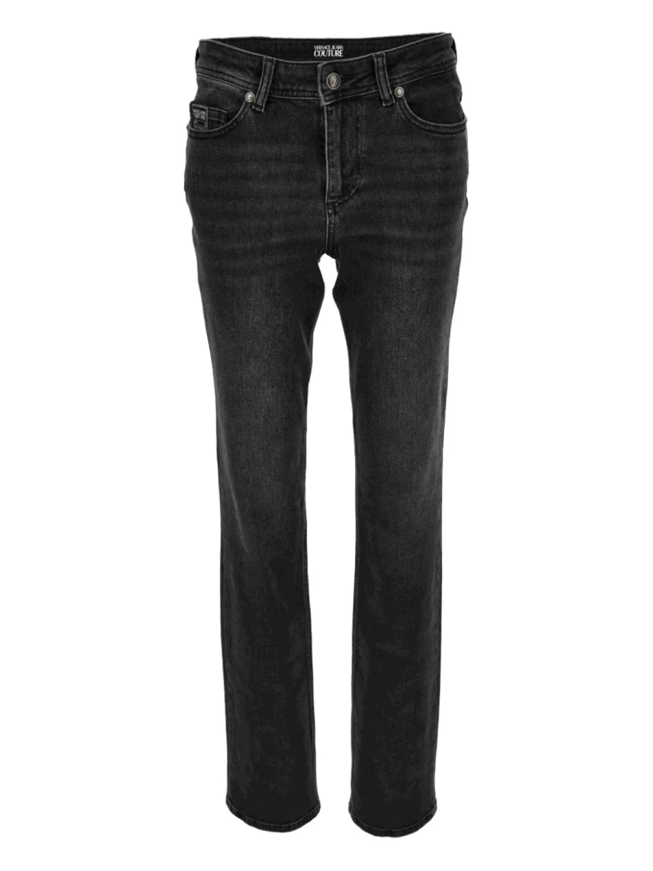 

Джинсы Versace Jeans Couture с логотипом-бляшкой, черный