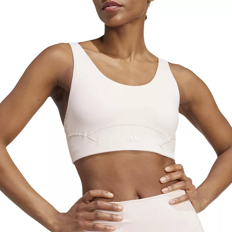 

Женский бюстгальтер средней поддержки Adidas All Me Luxe, цвет Sandy Pink