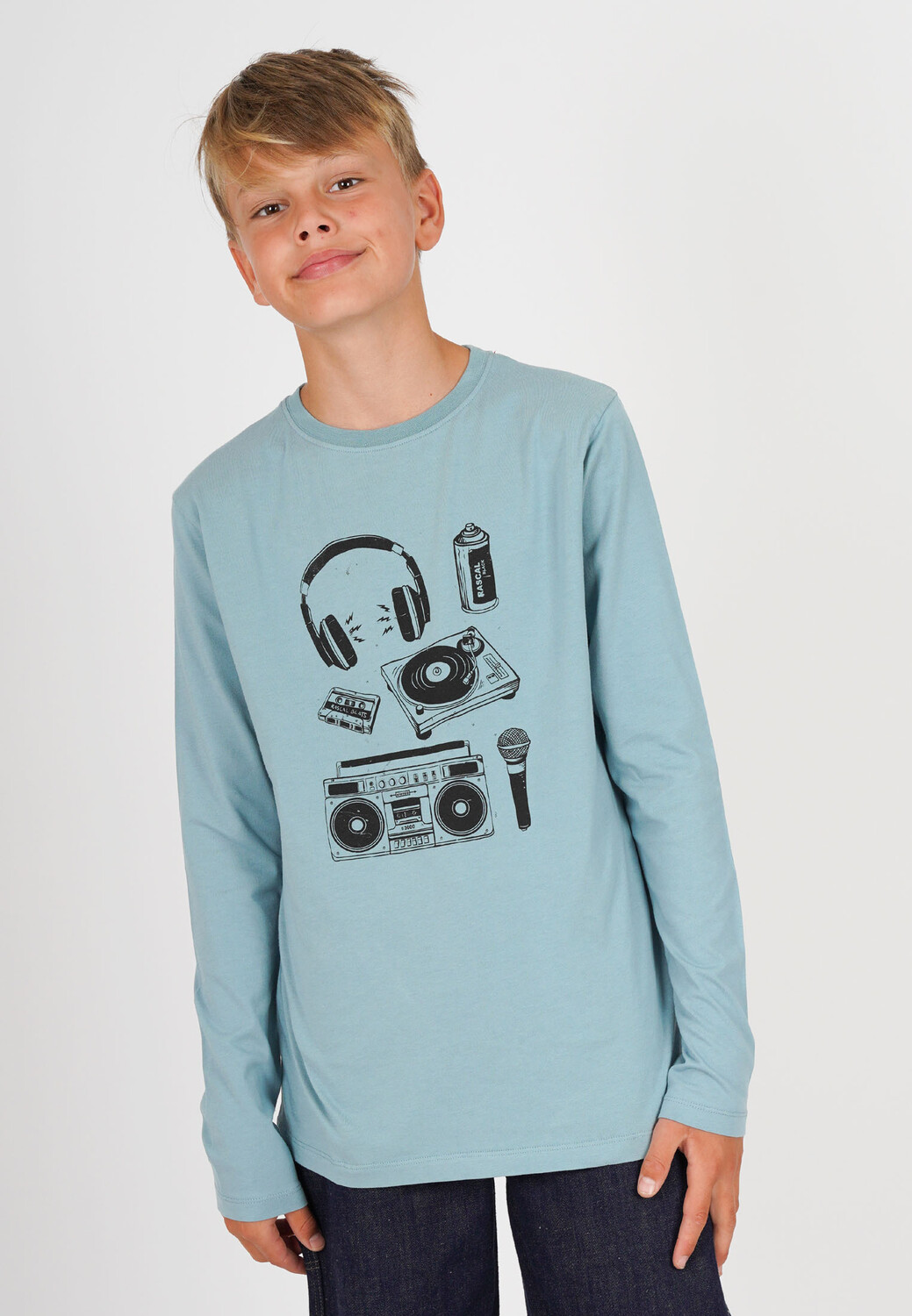 

Лонгслив Band of Rascals Hip Hop Hooray, цвет arctic blue