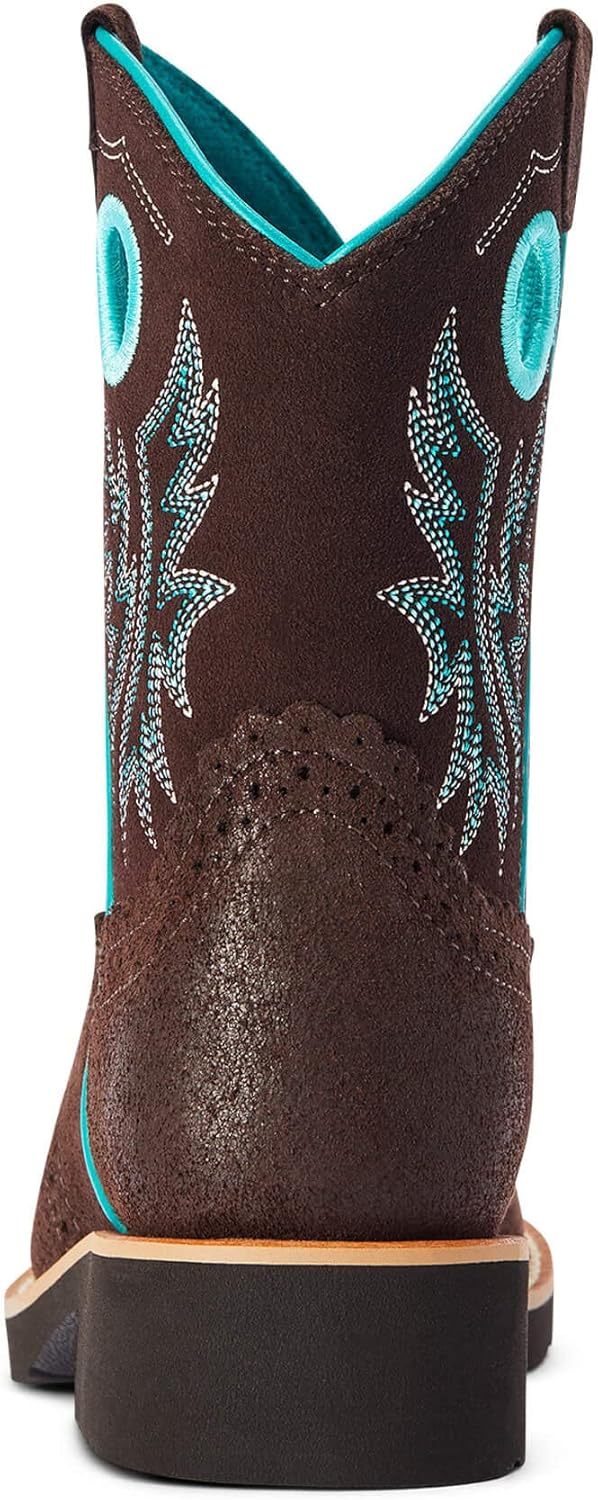 Детские кожаные вестерн-сапоги Ariat Fatbaby Cowgirl, шоколадный — фото 2