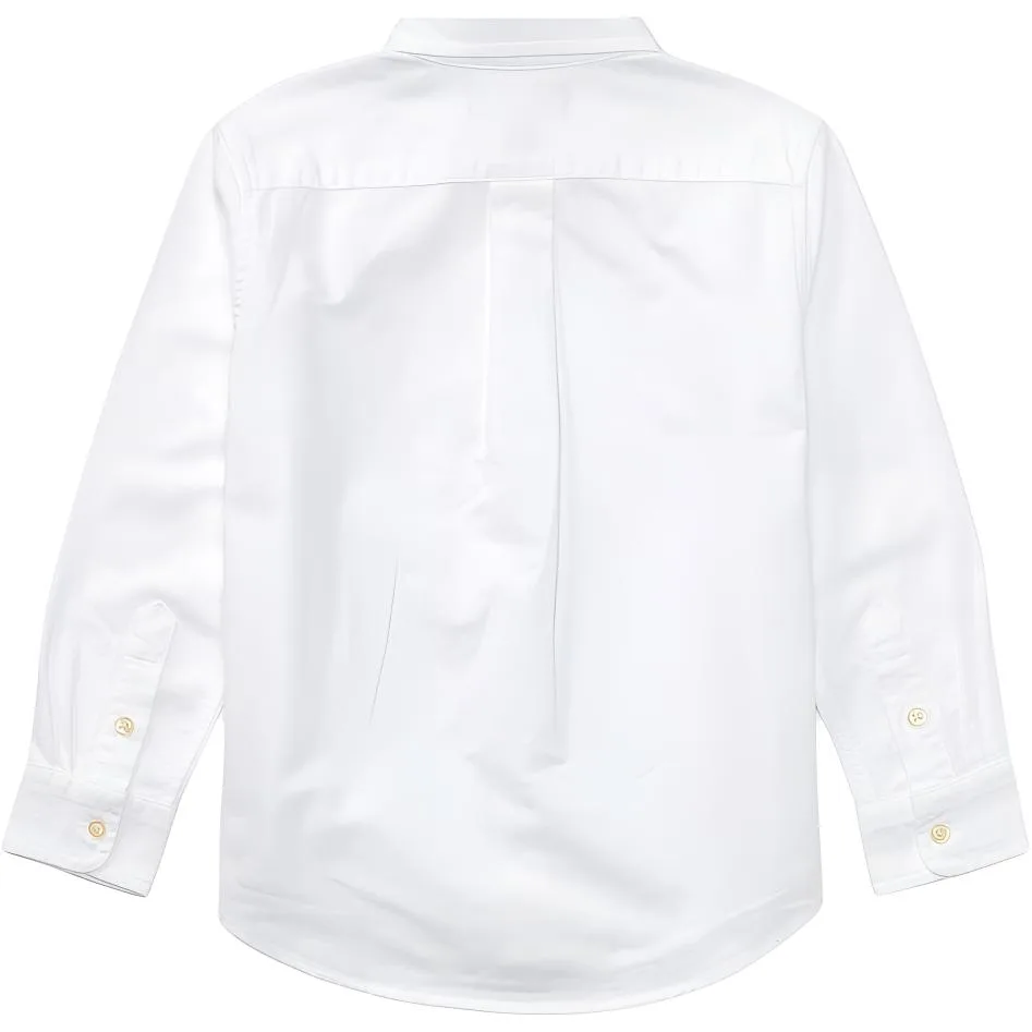 Polo Ralph Lauren Футболка с логотипом бренда белая для детей — фото 3