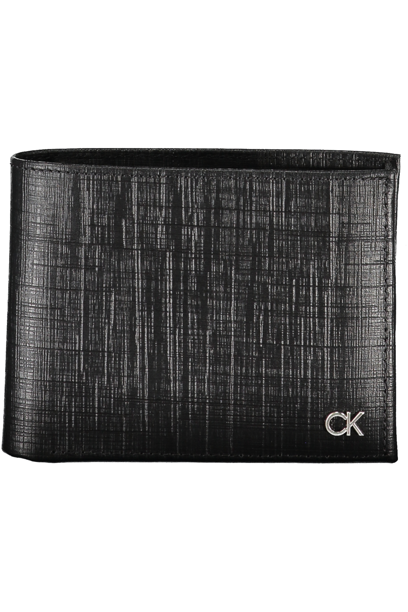 

Кошелек мужской Calvin Klein кожаный фактурный с монограммой, черный
