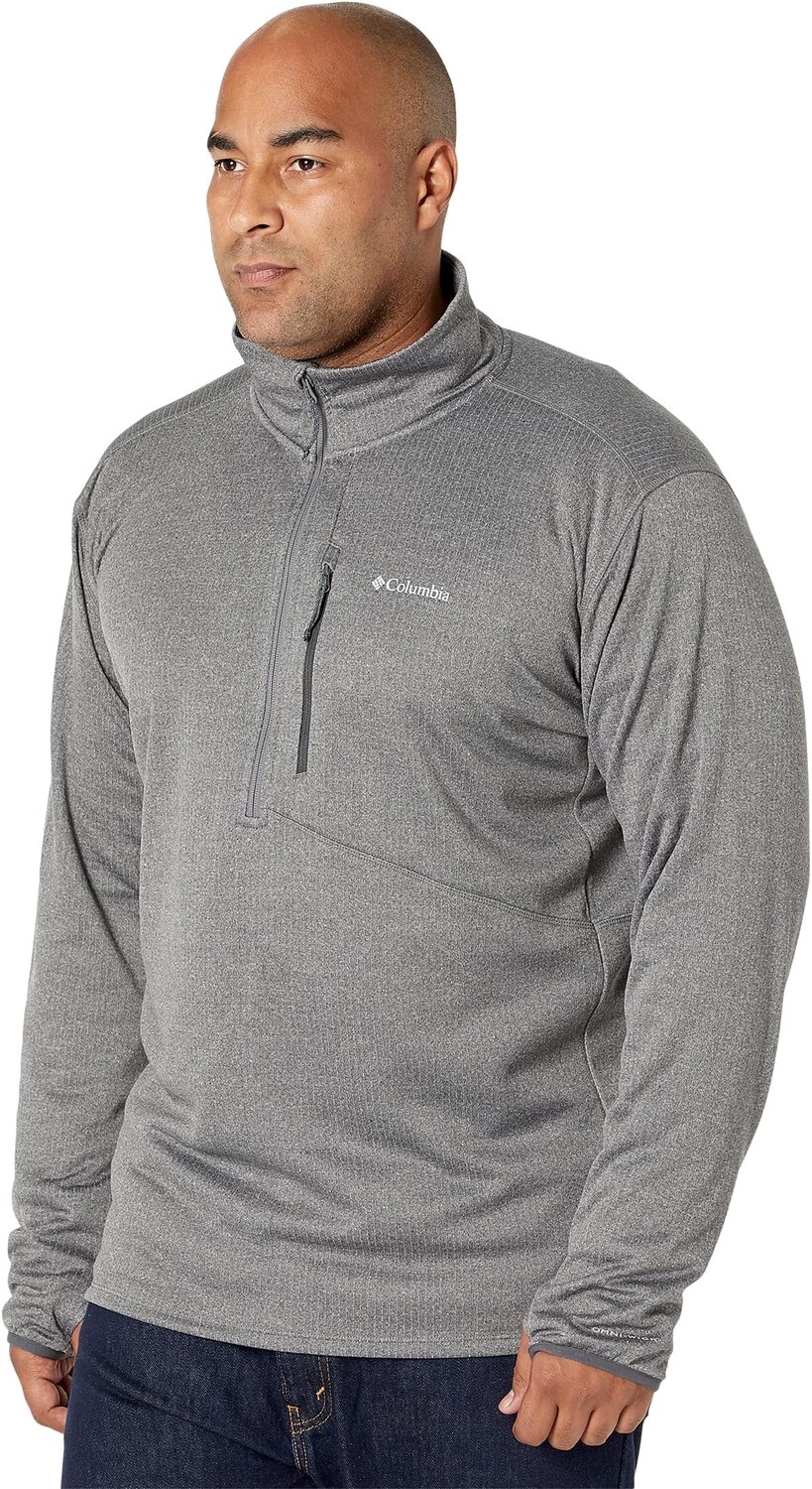 

Толстовка Columbia Big & Tall Park View Fleece 1/2 Zip, цвет City Grey Heather