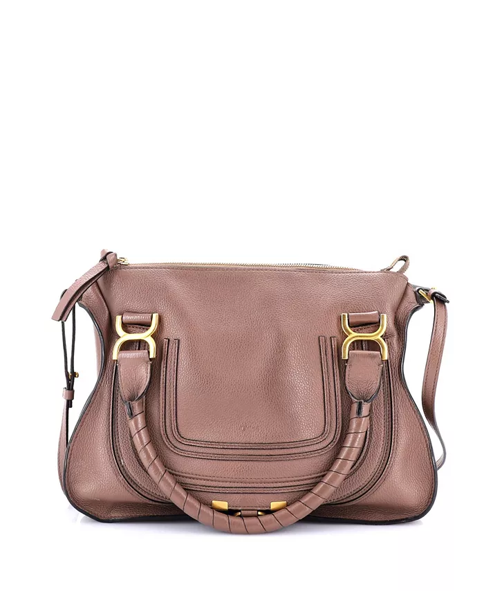 

Кожаная сумка Marcie среднего размера Pre-Owned Chloe, коричневый