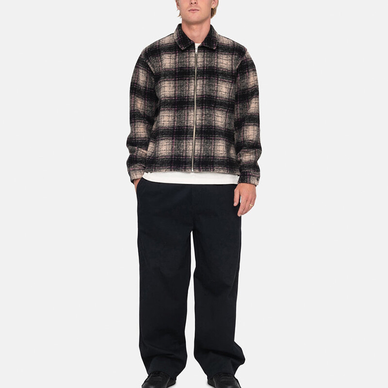 Куртка-рубашка из шерсти с клетчатым принтом Stüssy Stussy, желтый — фото 3