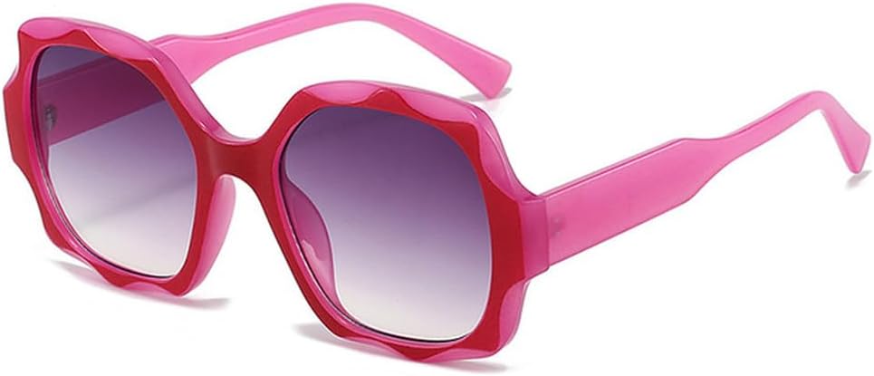 

Большие солнцезащитные очки для женщин, модные солнцезащитные очки конфетных цветов, популярные женские очки с защитой от УФ-излучения UV400, унисекс MTZJH, Purple-gray