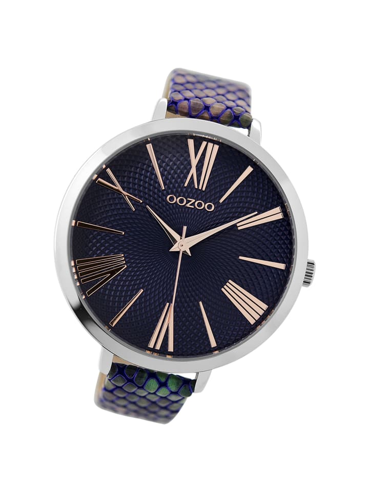 

Аналоговые наручные часы Oozoo Timepieces, синие, очень большие (примерно 48 мм)