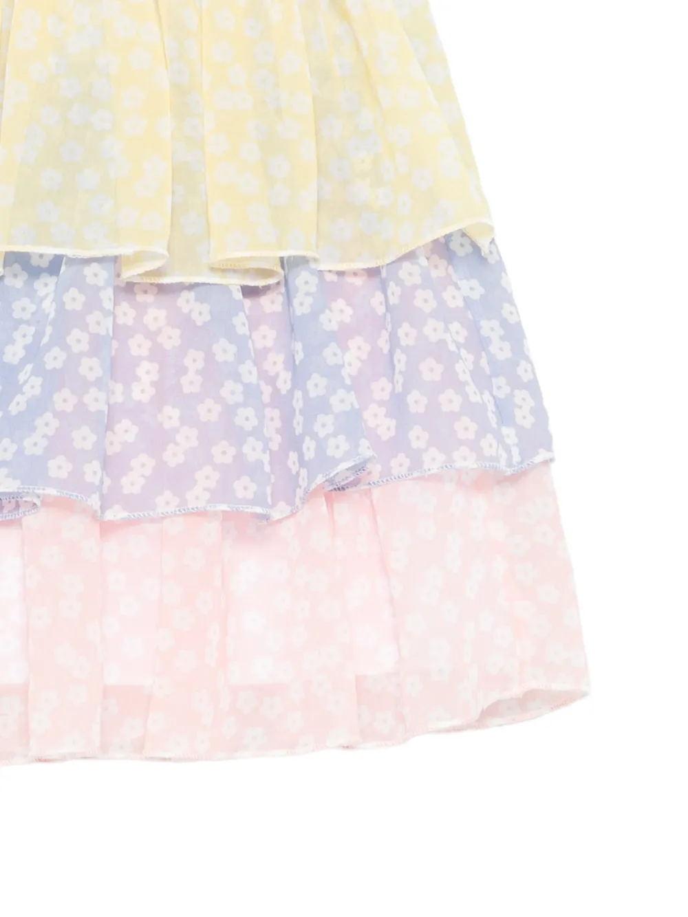 Многоярусная юбка с цветочным принтом Stella Mccartney Kids, желтый — фото 3