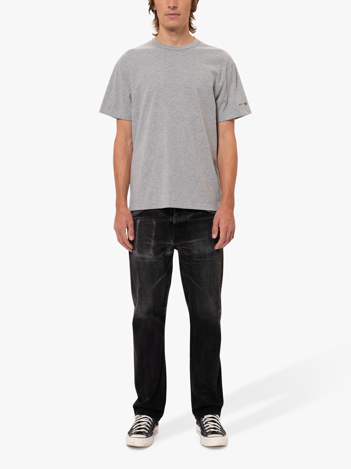 

Футболка с логотипом Rebirth Nudie Jeans, серый