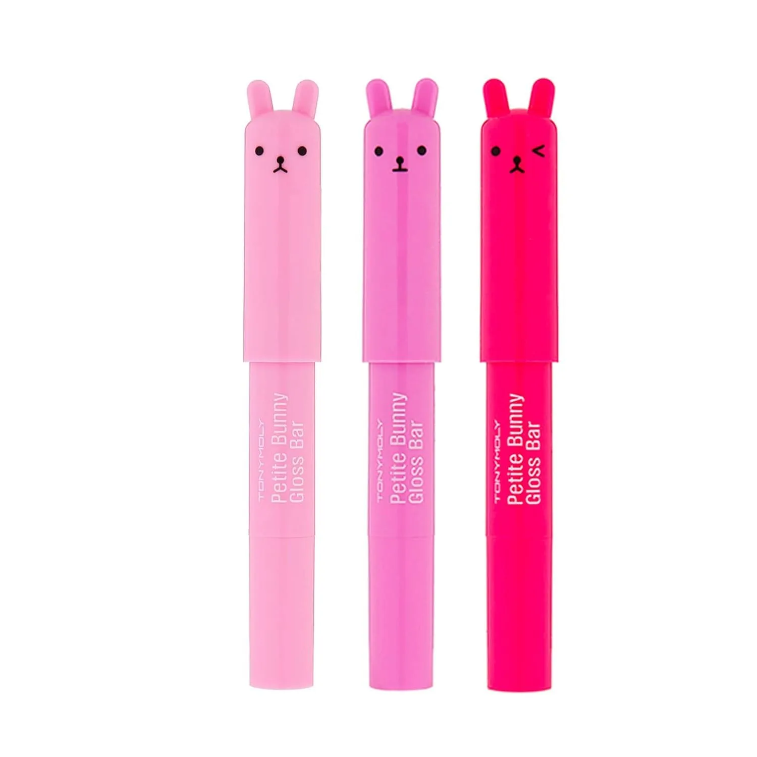 Блеск для губ TONYMOLY Petit Bunny, набор из 6 шт., с витамином Е, увлажняющий, розовый