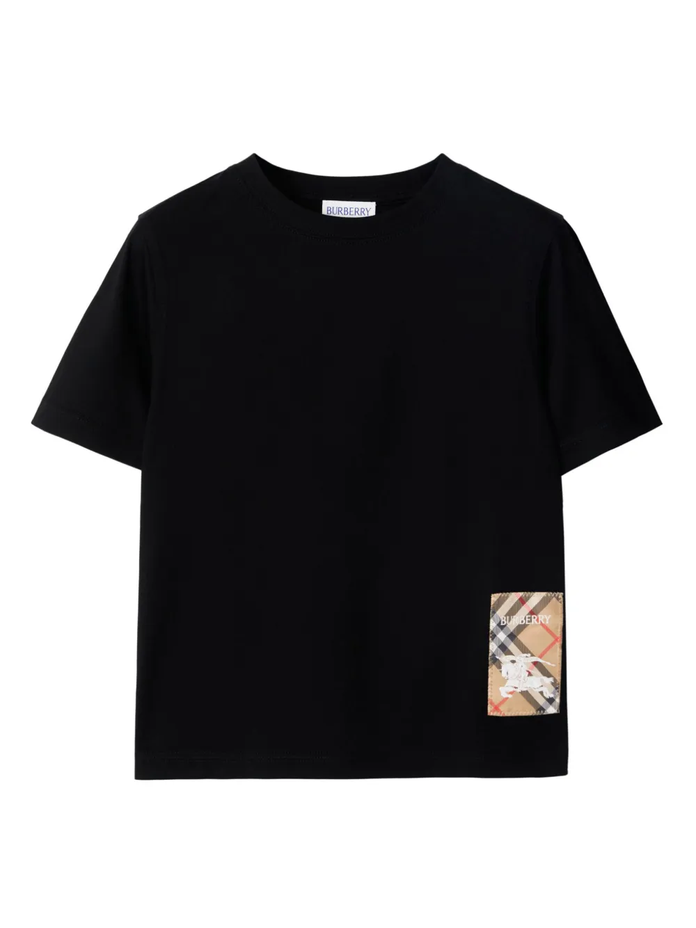 

Футболка Check Label BURBERRY KIDS, черный