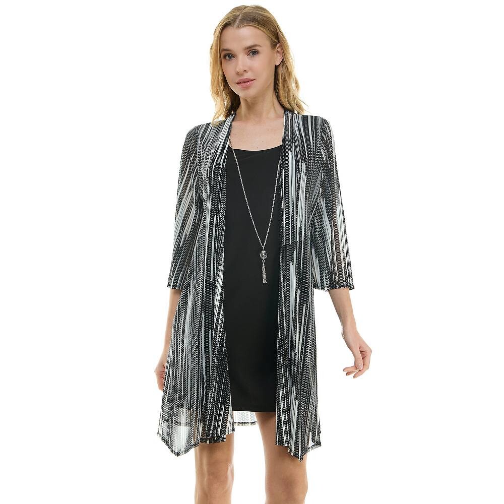 

Женский комплект Luxology из 2 предметов: куртка и платье в сетку, цвет Black Cream