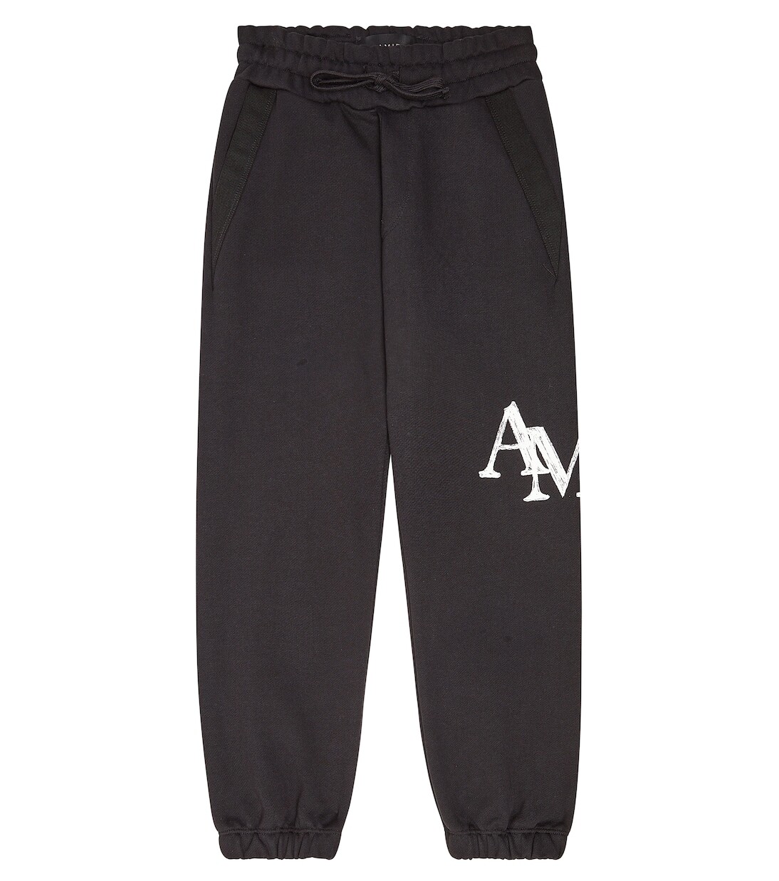 

Спортивные брюки из хлопковой махры с логотипом Amiri Kids, черный