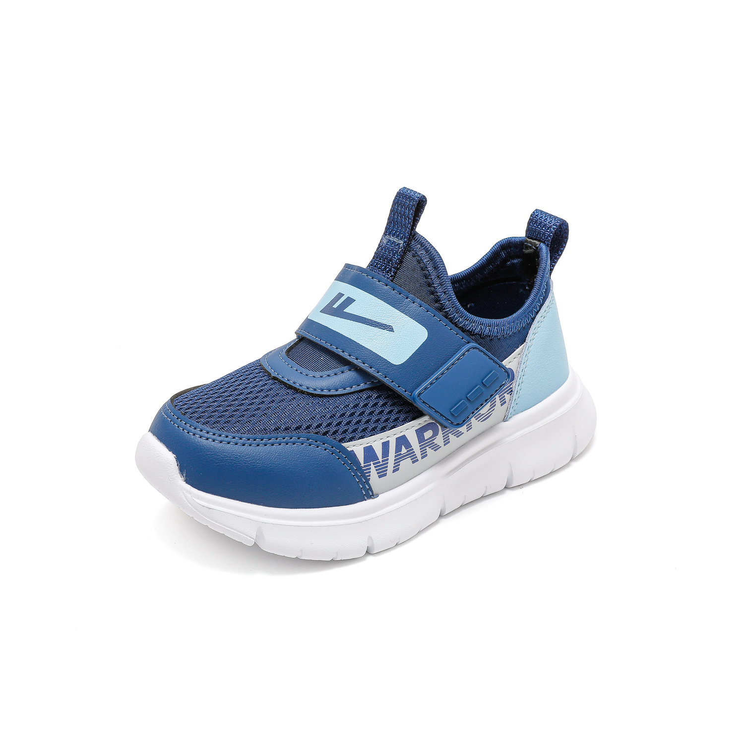 

Абразивостойкие легкие амортизирующие дышащие низкие детские кроссовки для бега WARRIOR, темно-синий