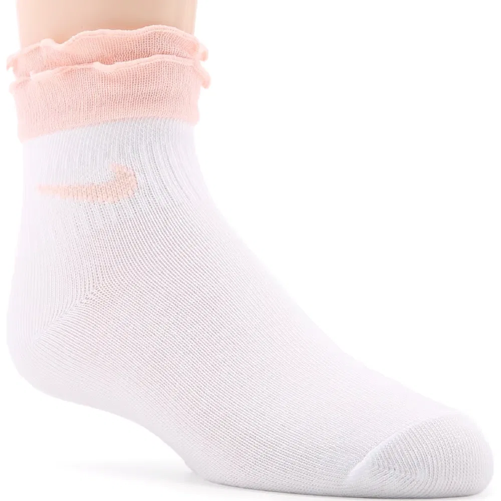 Набор из 6 детских носков до щиколотки с оборками Nike, White Assorted — фото 4