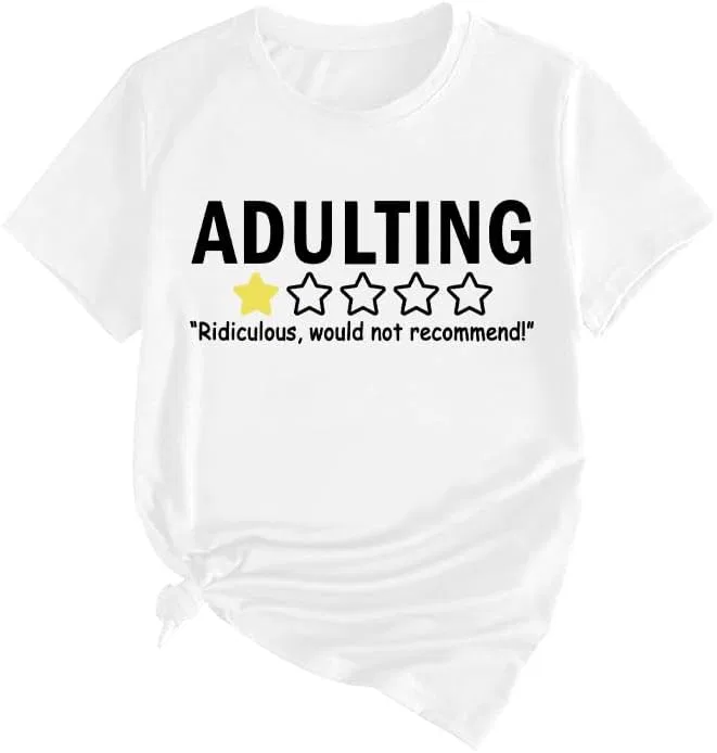 Мужская футболка с принтом Adulting Ridiculous, White