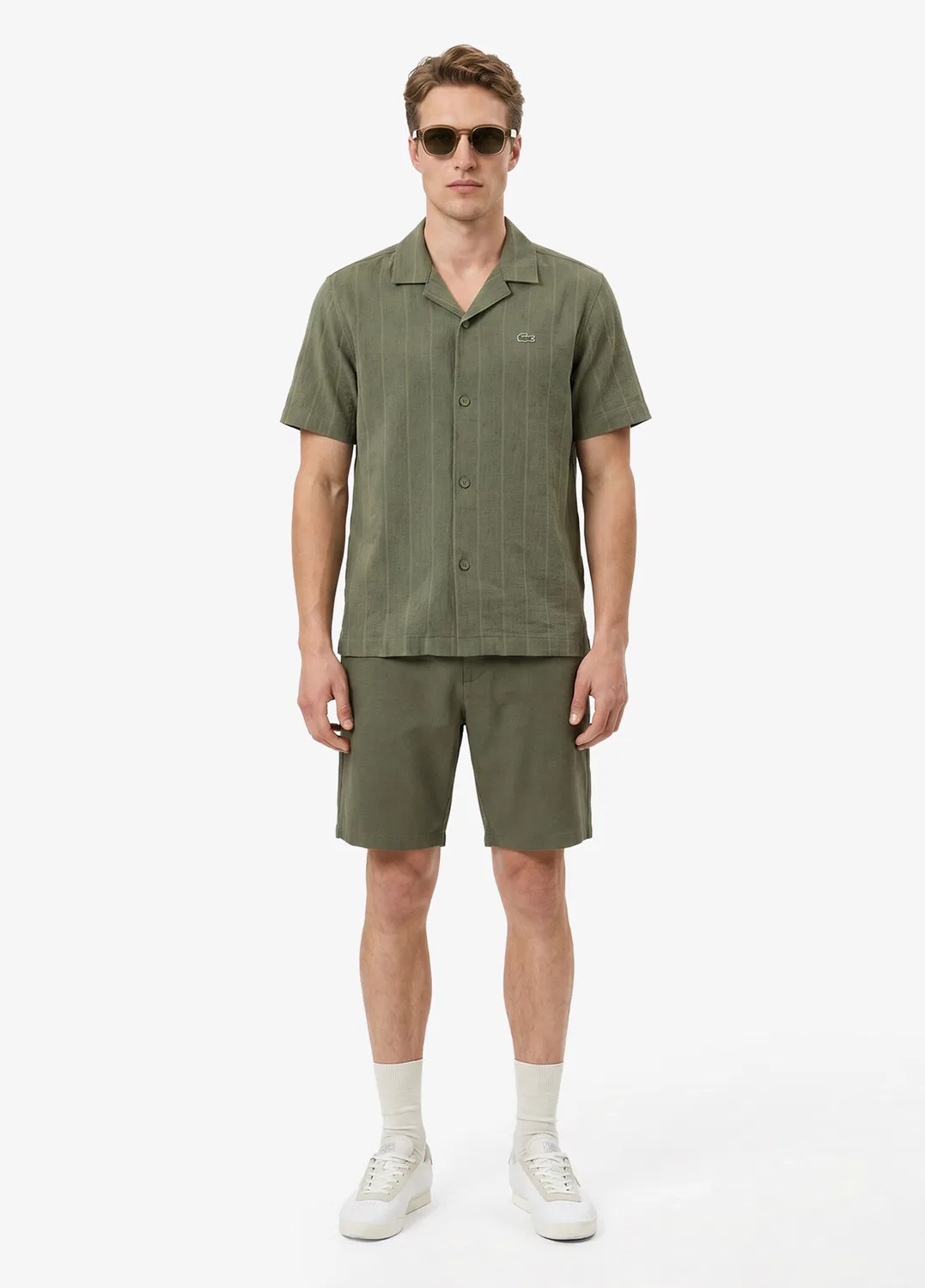 Рубашка Relaxed Fit Lacoste, Haki-BMY — фото 4