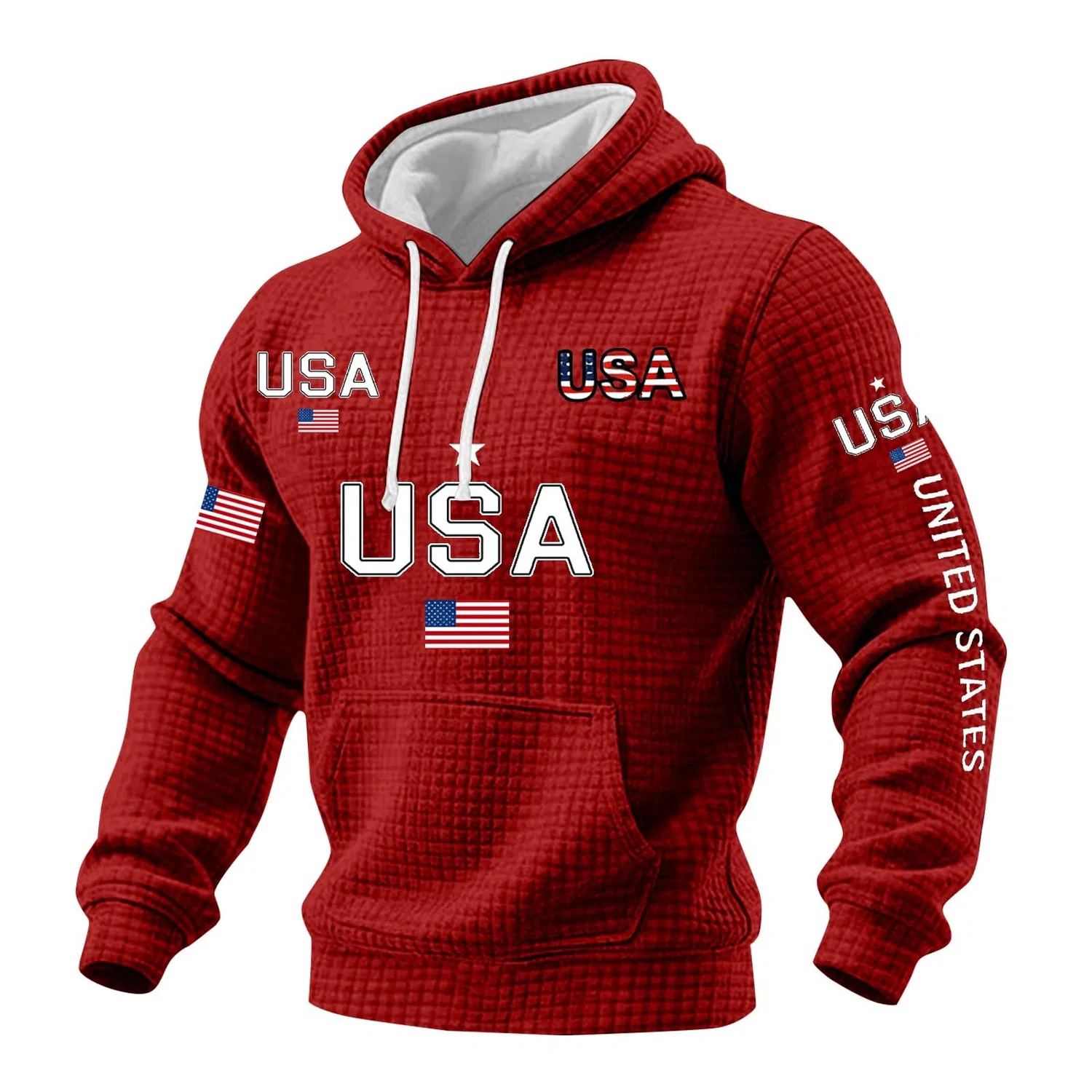 Мужской свитшот с принтом 250th Anniversary USA, American Flag, Z15 Rosso