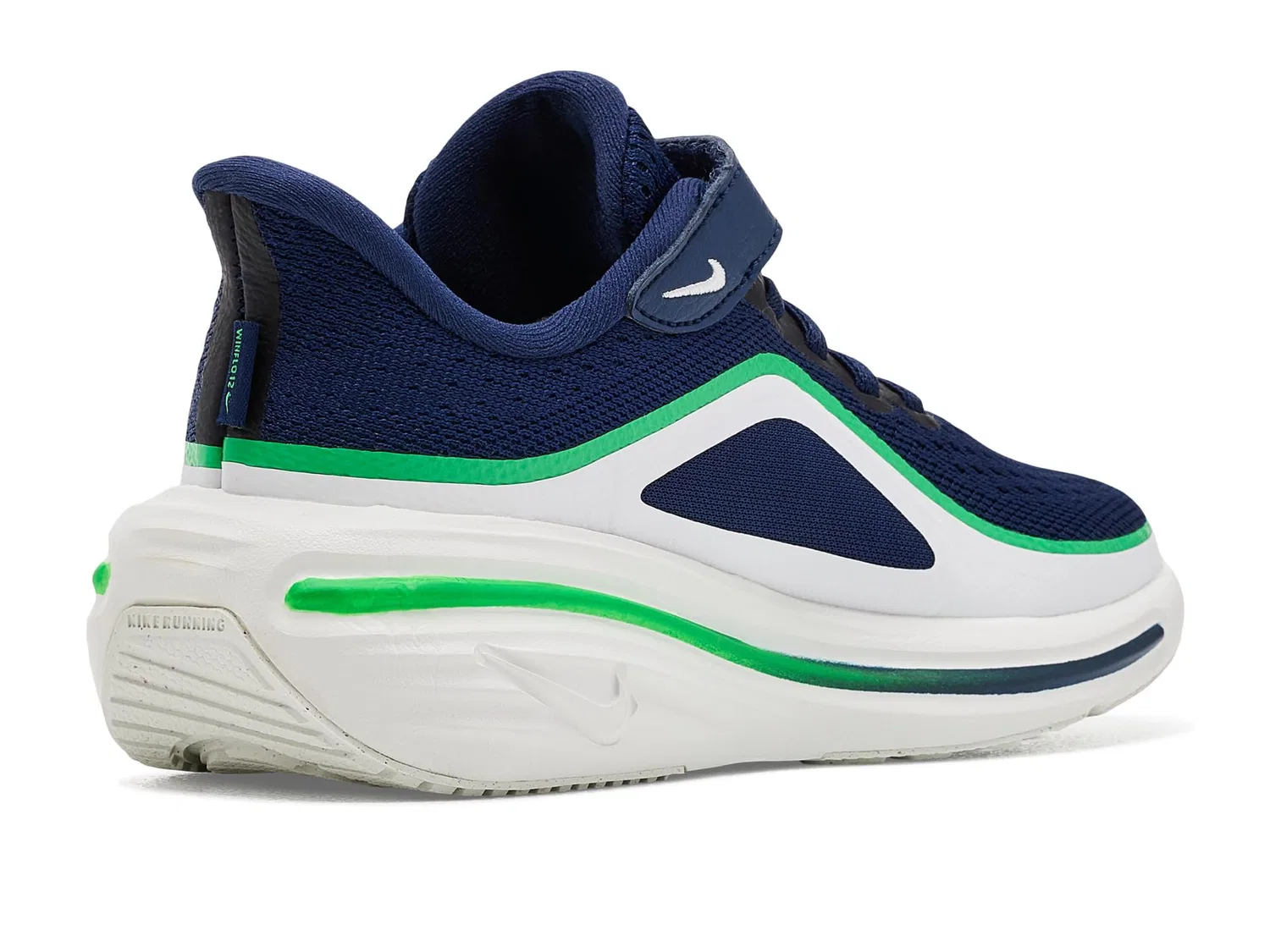 Кроссовки Winflo 12 (для маленьких детей) Nike Kids, Midnight Navy/Summit White/Green Spark/Midnight Navy — фото 4