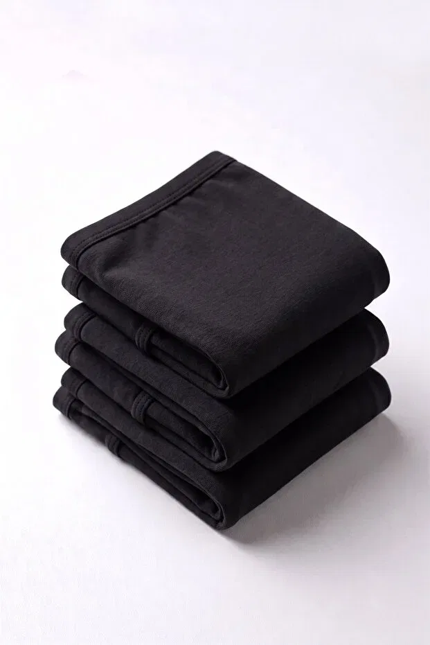 Детские трусы для девочек хлопковые комплект 3 шт Öts, Black — фото 4