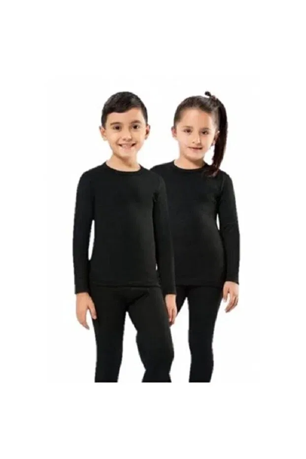 Детские термолеггинсы для девочек хлопковые Kota Jilly Jo, Black — фото 3