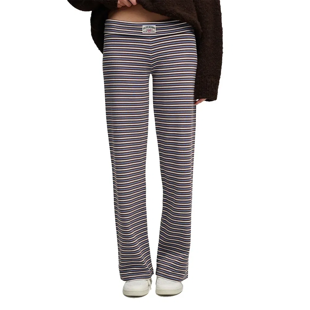 Женские спортивные брюки с полосатым принтом Athletics Essentials Stripe Jersey Superdry, Blue