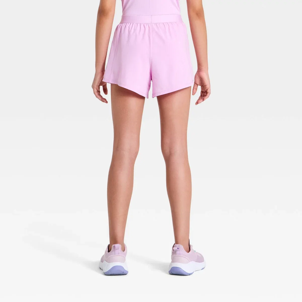 Детские шорты для девочек с встроенными шортами All In Motion KIDS PERFORMANCE, Light Violet — фото 2