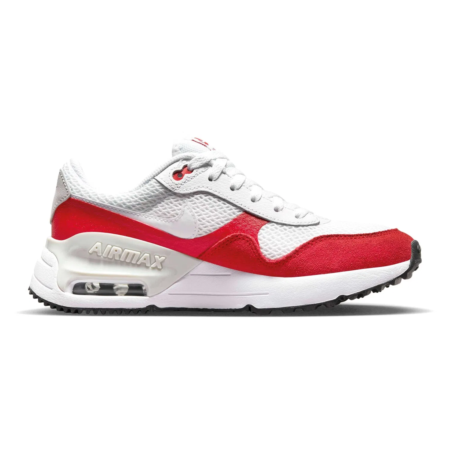 Детские кроссовки для мальчиков с закрытым носком NIKE Air Max, White Red — фото 2